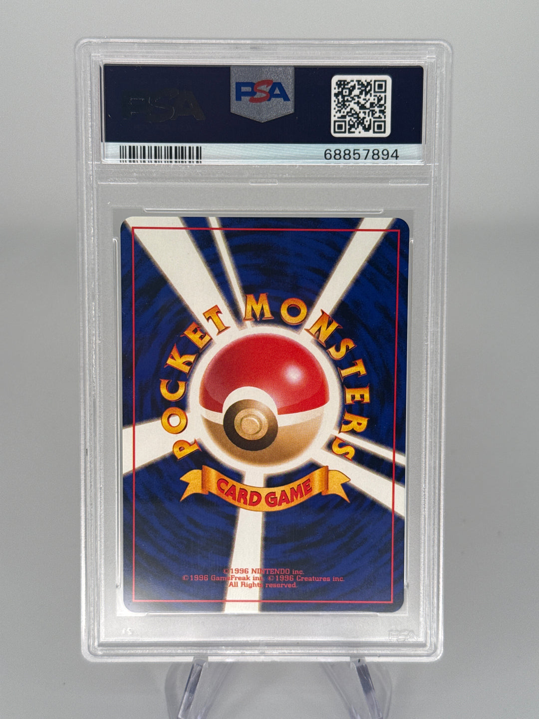 Pokemon TCG 1998 Japanese Ponyta Red/Green Gift Set, 077, PSA 9 Mint
