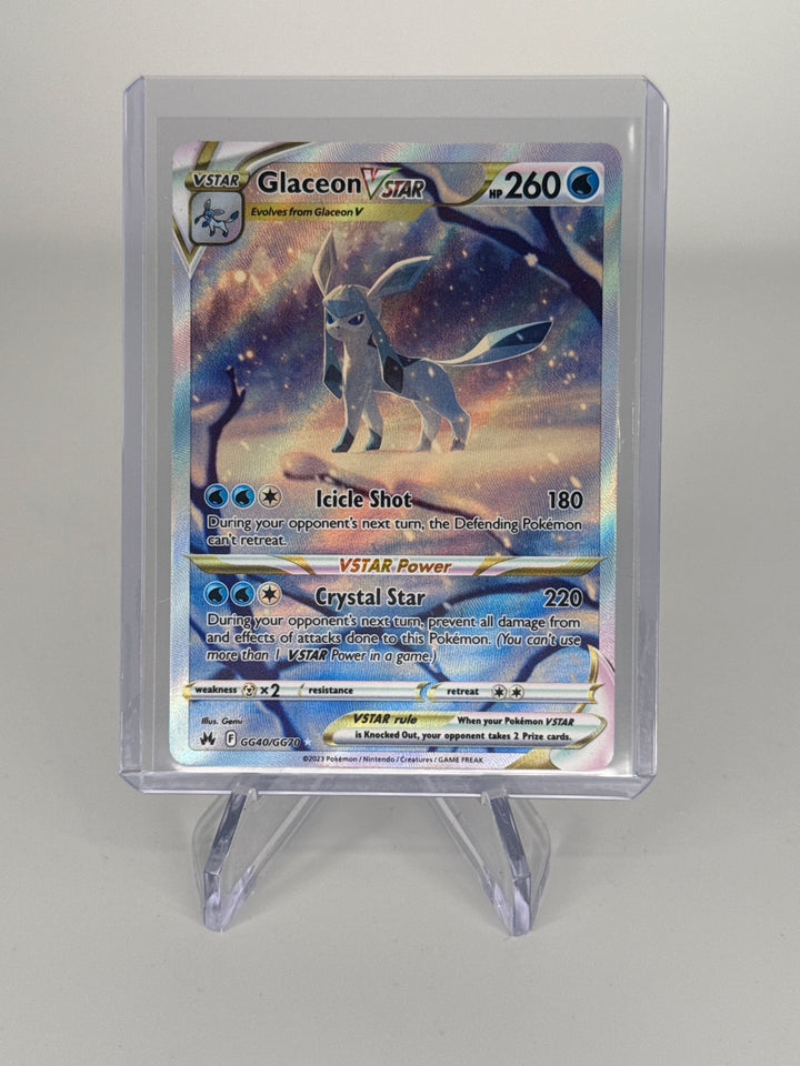Pokemon TCG 2023 Glaceon VStar Crown Zenith Ultra Rare Full Art, GG40/GG70
