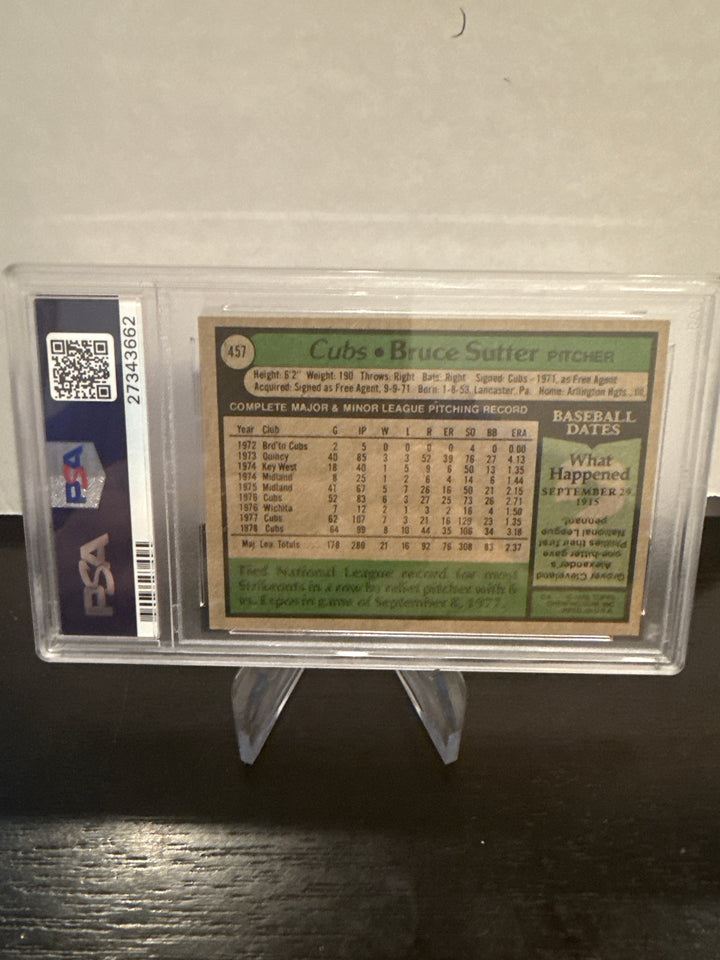 Bruce Sutter 1979 Topps, PSA 8