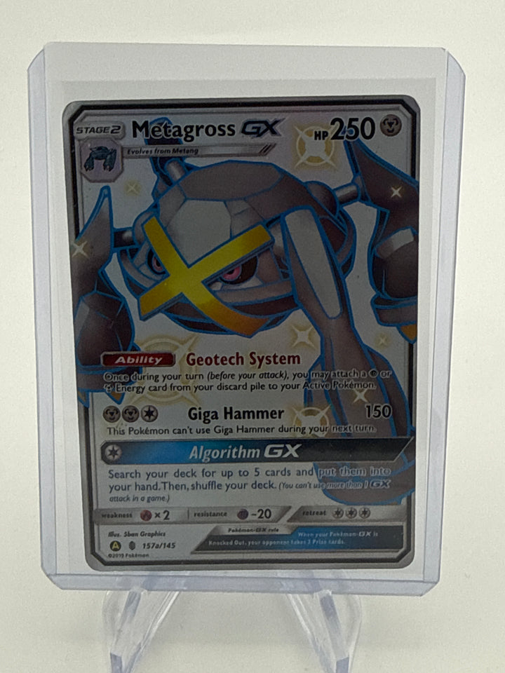 Pokémon TCG 2019 Metagross GX Hidden Fates Alternate Full Art Holofoil, 157a/145