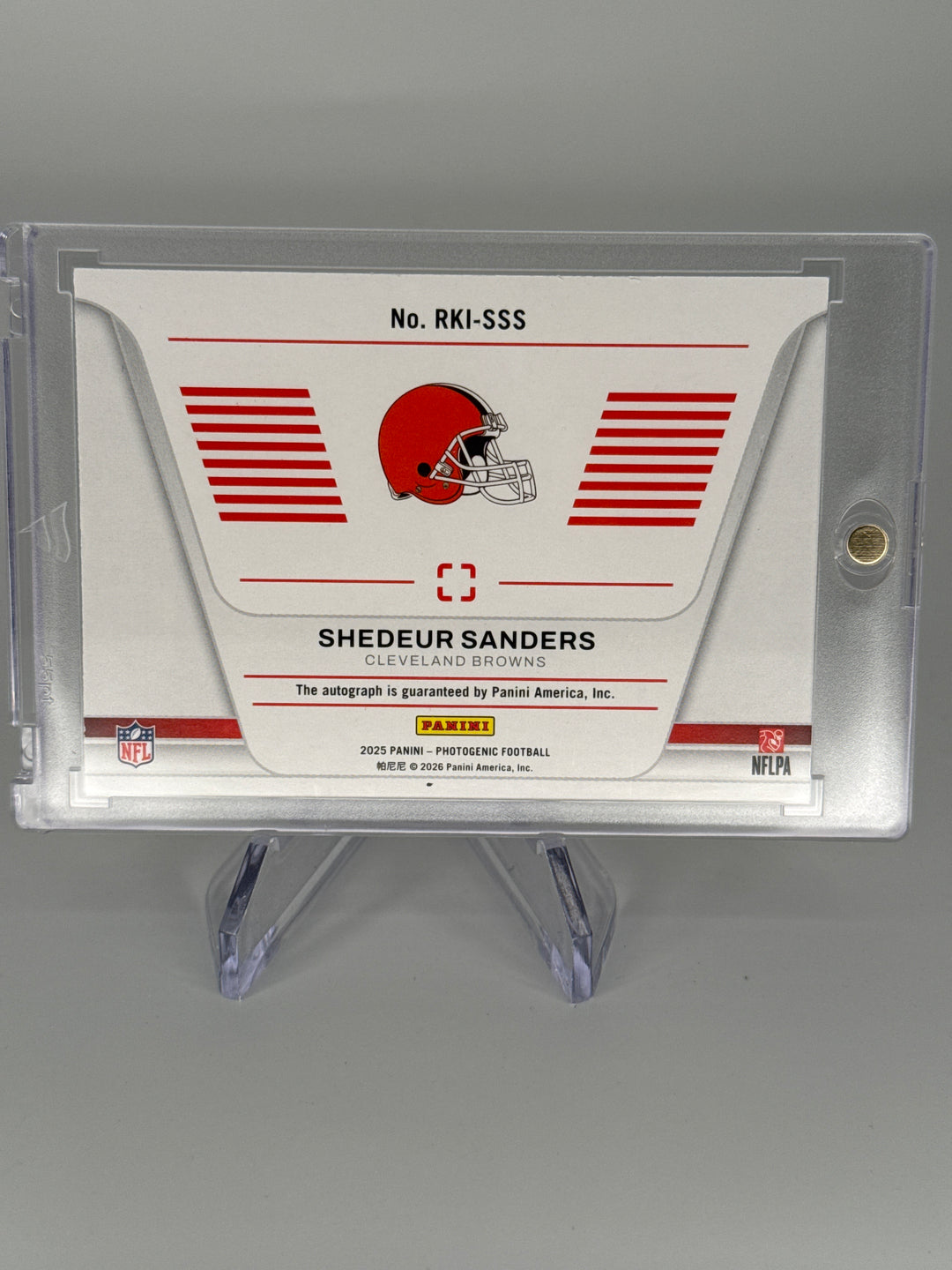 Shedeur Sanders 2025 Panini Photogenic Gold Rookie Auto, 06/10