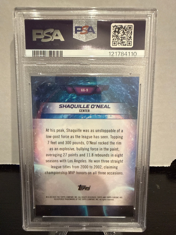Shaquille O'Neal 2023 Topps Chrome Cosmic Galaxy Greats, PSA 10 Gem Mint