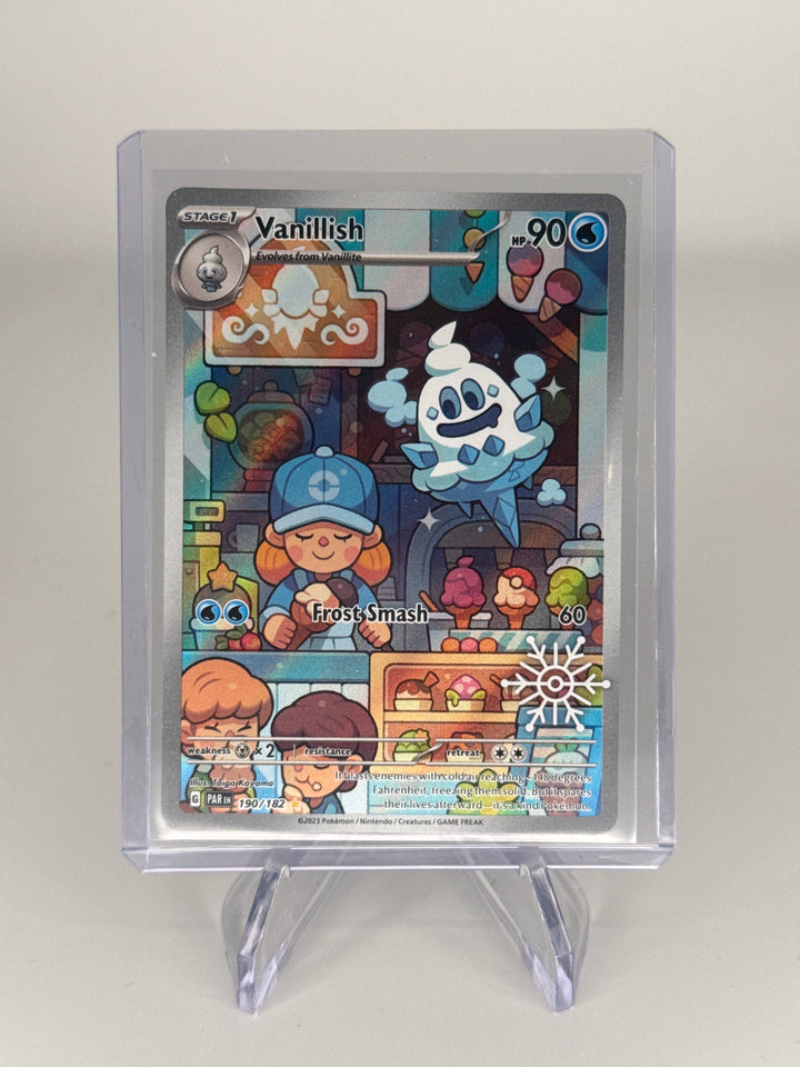 Pokemon TCG 2023 Vanillish Scarlet & Violet Paradox Rift Full Art Illustration Rare, 190/182