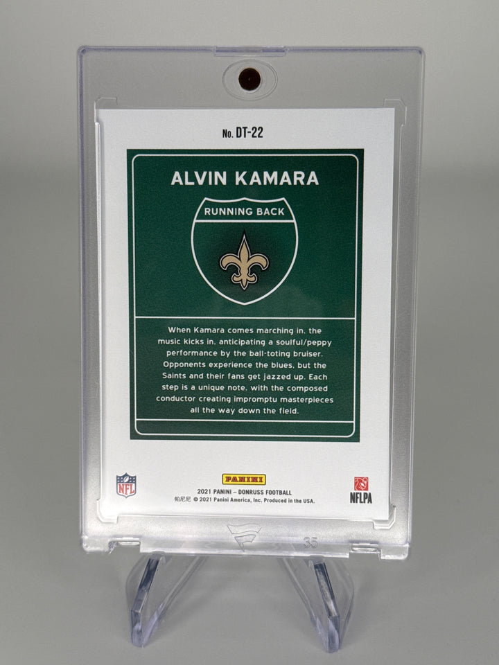 Alvin Kamara 2021 Panini Donruss Downtown SSP Case Hit