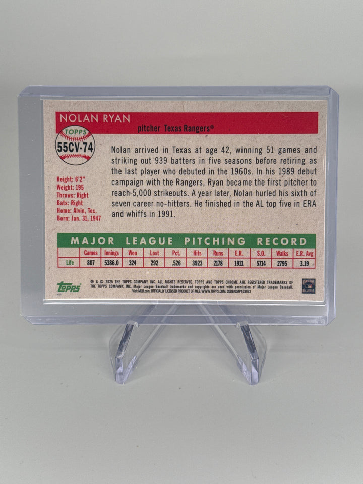 Nolan Ryan 2025 Topps Chrome Platinum City Variation SSP