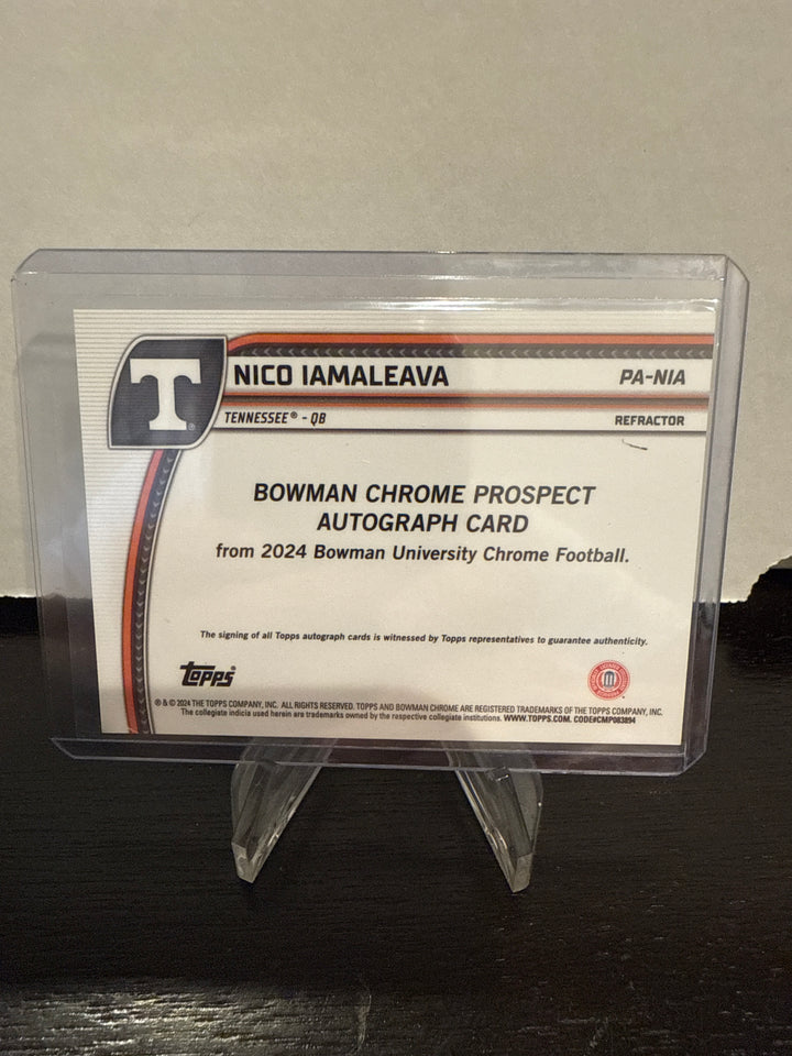 Nico Iamaleava 2024 Topps Bowman Chrome University 1st Auto Refractor, 037/299