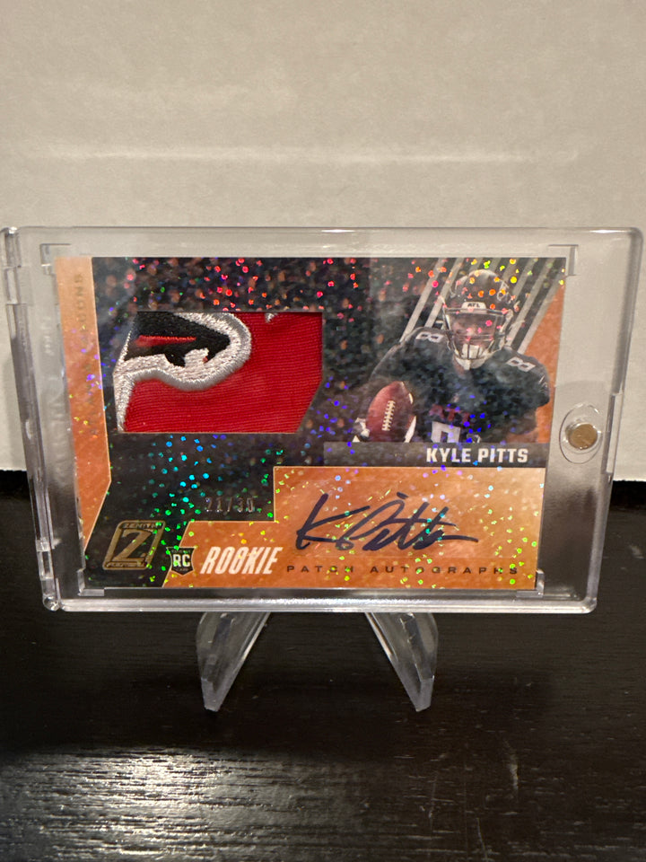 Kyle Pitts 2021 Panini Zenith Rookie Patch Autograph Sparkle, 21/30