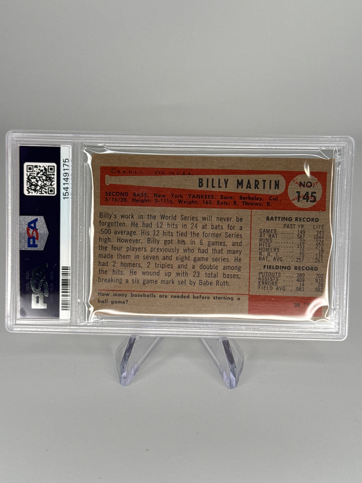 Billy Martin 1954 Bowman, PSA 3