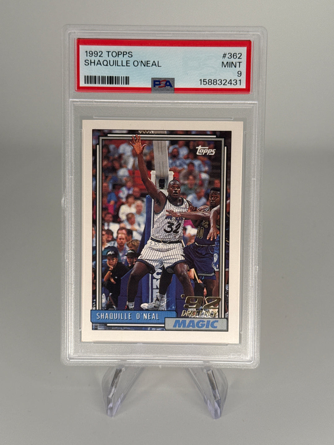 Shaquille O'Neal 1992 Topps Rookie, PSA 9 Mint