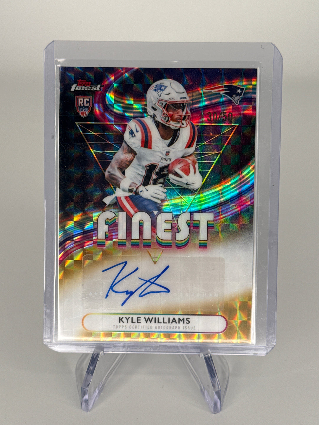Kyle Williams 2025 Topps Finest Rookie Auto Gold, 30/50