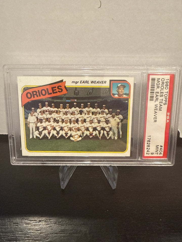 1980 Topps Orioles Team, PSA 9 Mint