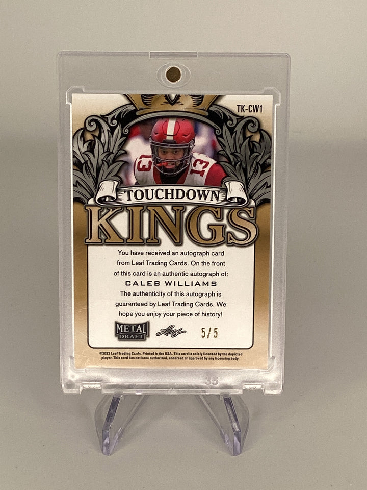 Caleb Williams 2022 Leaf Metal Draft Touchdown Kings Autograph, 5/5