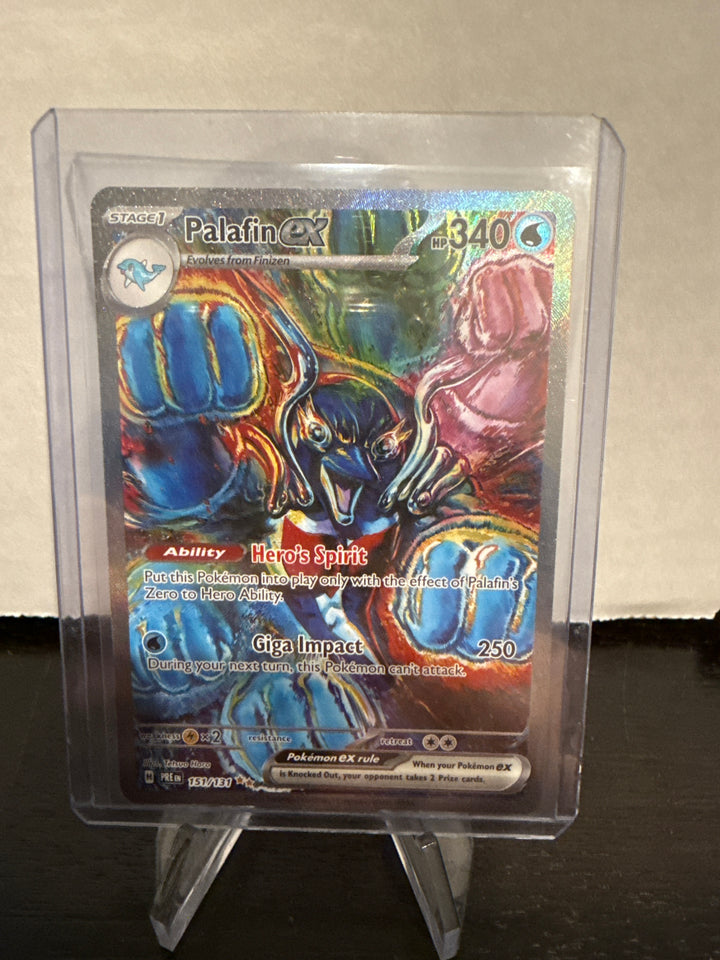 Pokemon TCG 2025 Palafin EX Prismatic Evolutions Full Art Special Illustration Rare, 151/131