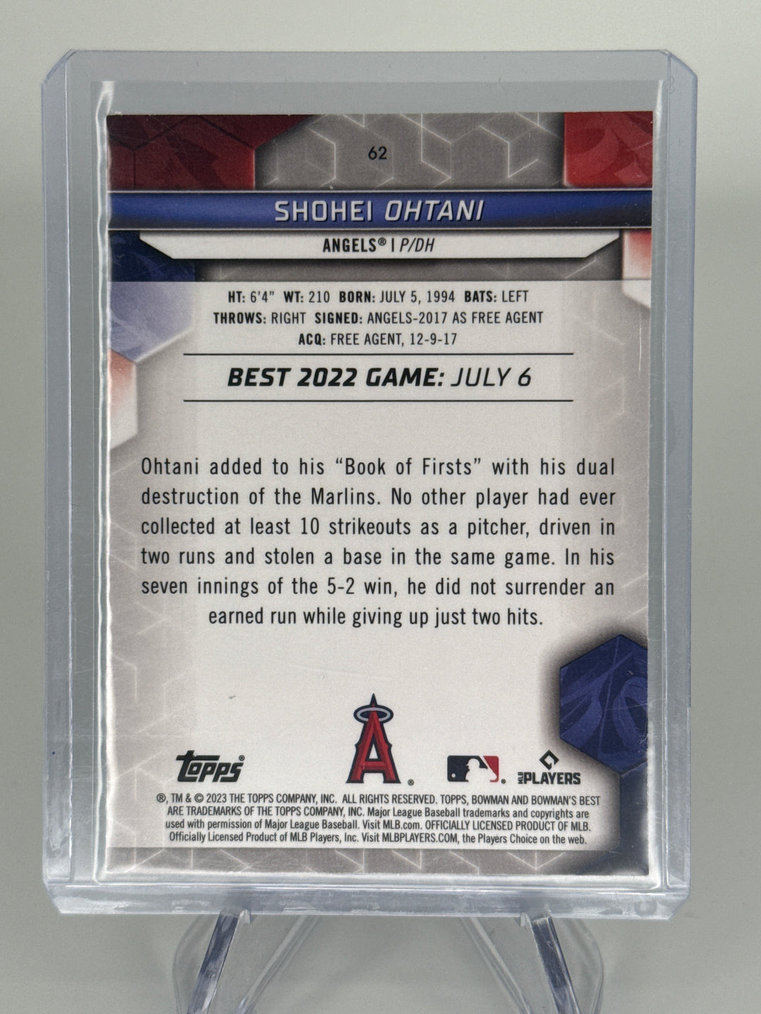 Shohei Ohtani 2023 Bowman's Best Wave Refractor