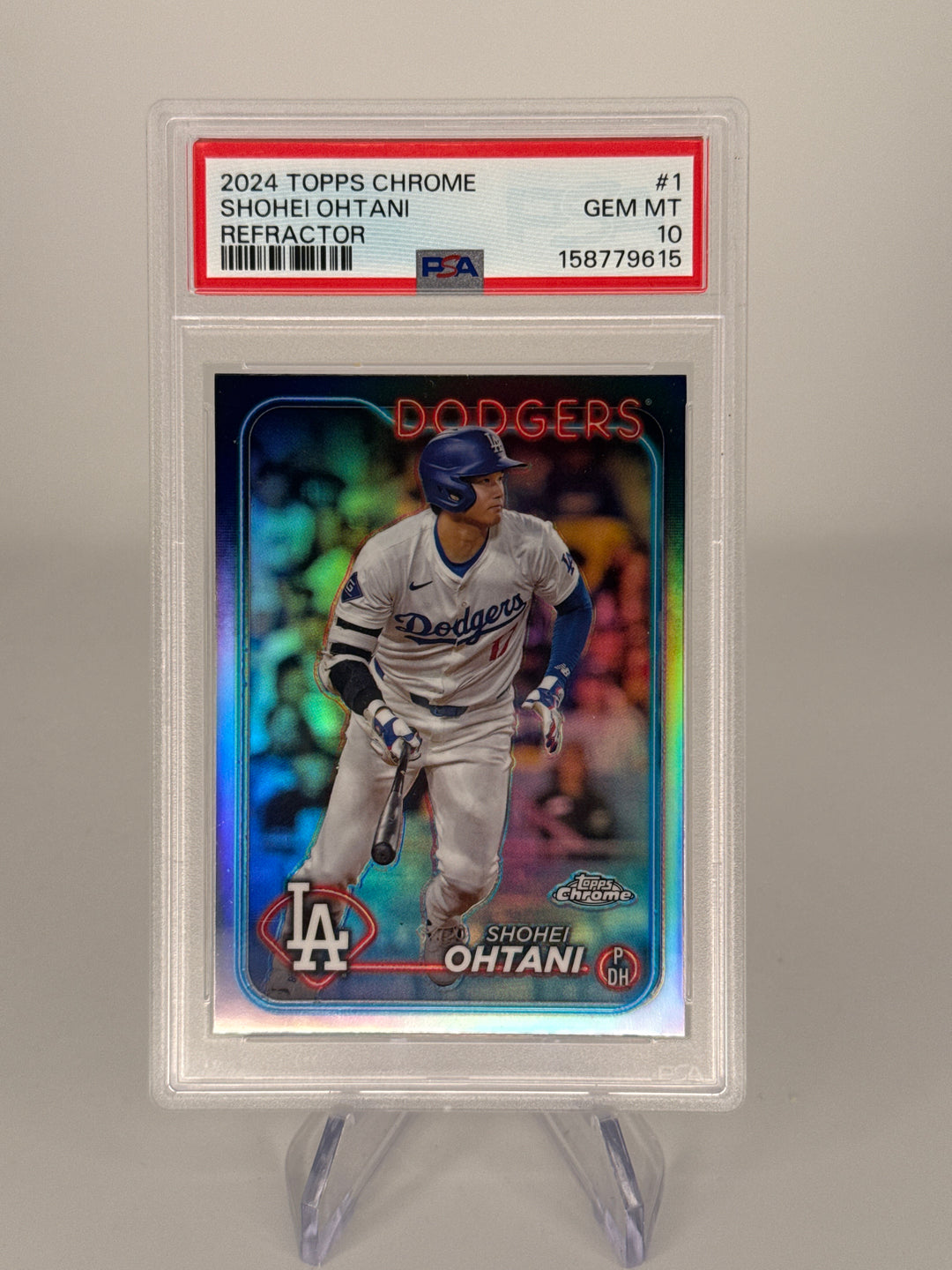 Shohei Ohtani 2024 Topps Chrome Refractor, PSA 10 Gem Mint
