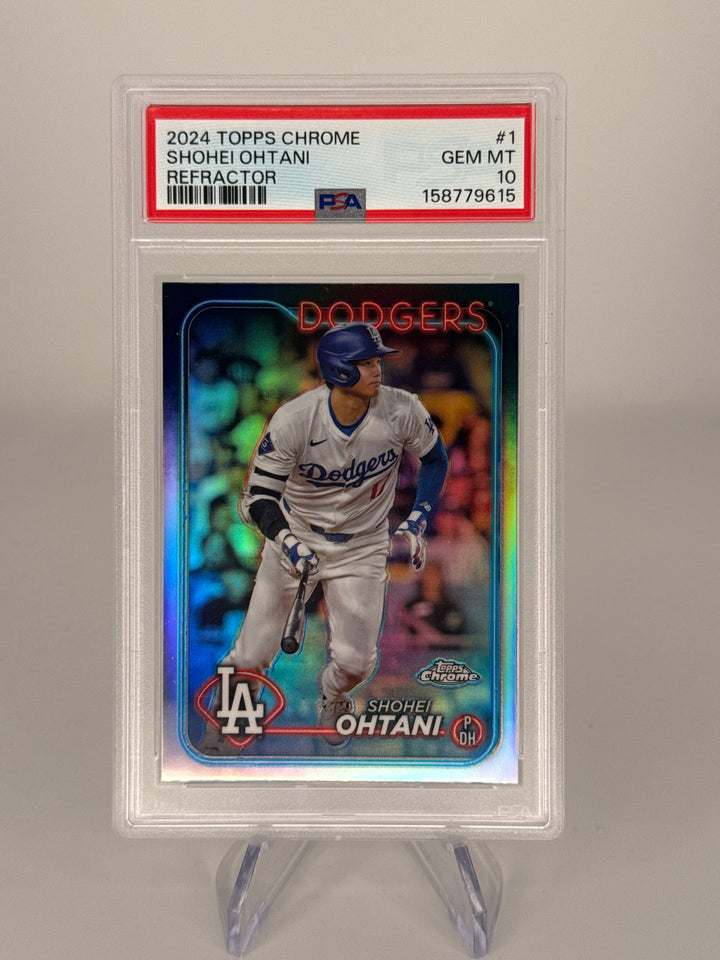 Shohei Ohtani 2024 Topps Chrome Refractor, PSA 10 Gem Mint