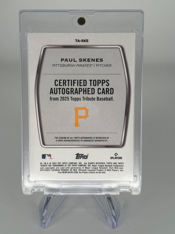 Paul Skenes 2025 Topps Tribute Blue Auto, 070/150