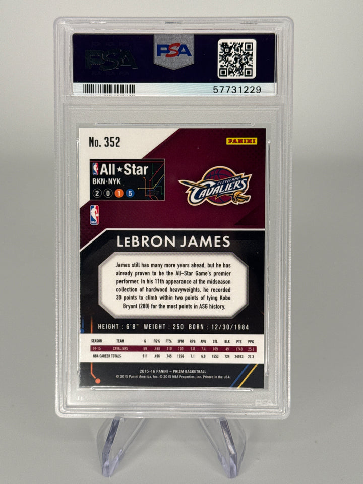 Lebron James 2015 Panini Prizm All-Star Team, PSA 10 Gem Mint