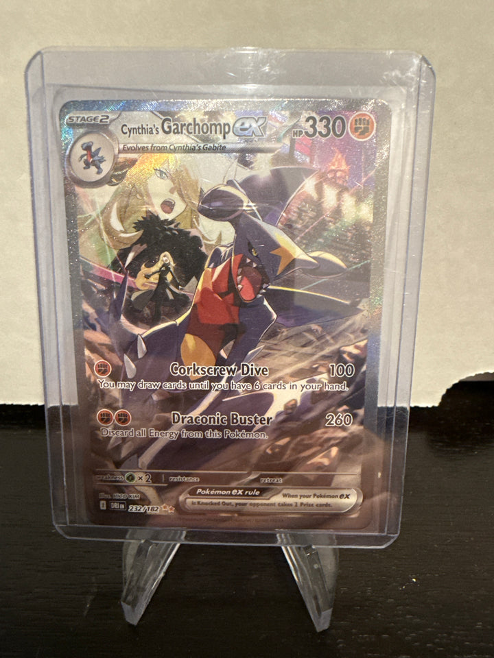 Pokemon TCG 2025 Cynthia's Garchomp EX Destined Rivals Full Art Special Illustration Rare, 232/182
