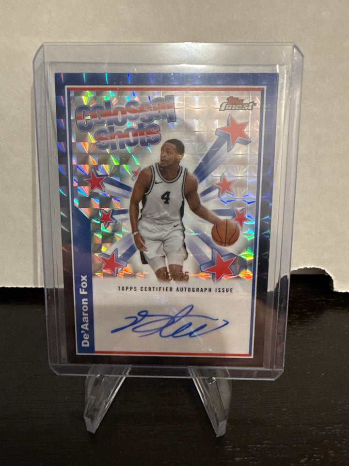 De'Aaron Fox 2025 Topps Finest Colossal Shots Auto, 03/25