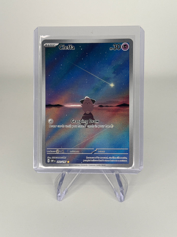 Pokemon TCG 2023 Cleffa Obsidian Flames Illustration Rare, 202/197