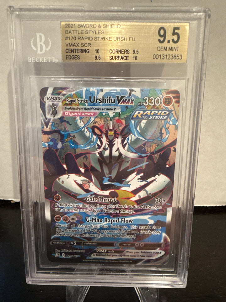 Pokémon TCG 2021 Rapid Strike Urshifu VMax Sword & Shield Battle Styles, 170/163, BGS 9.5 Gem Mint