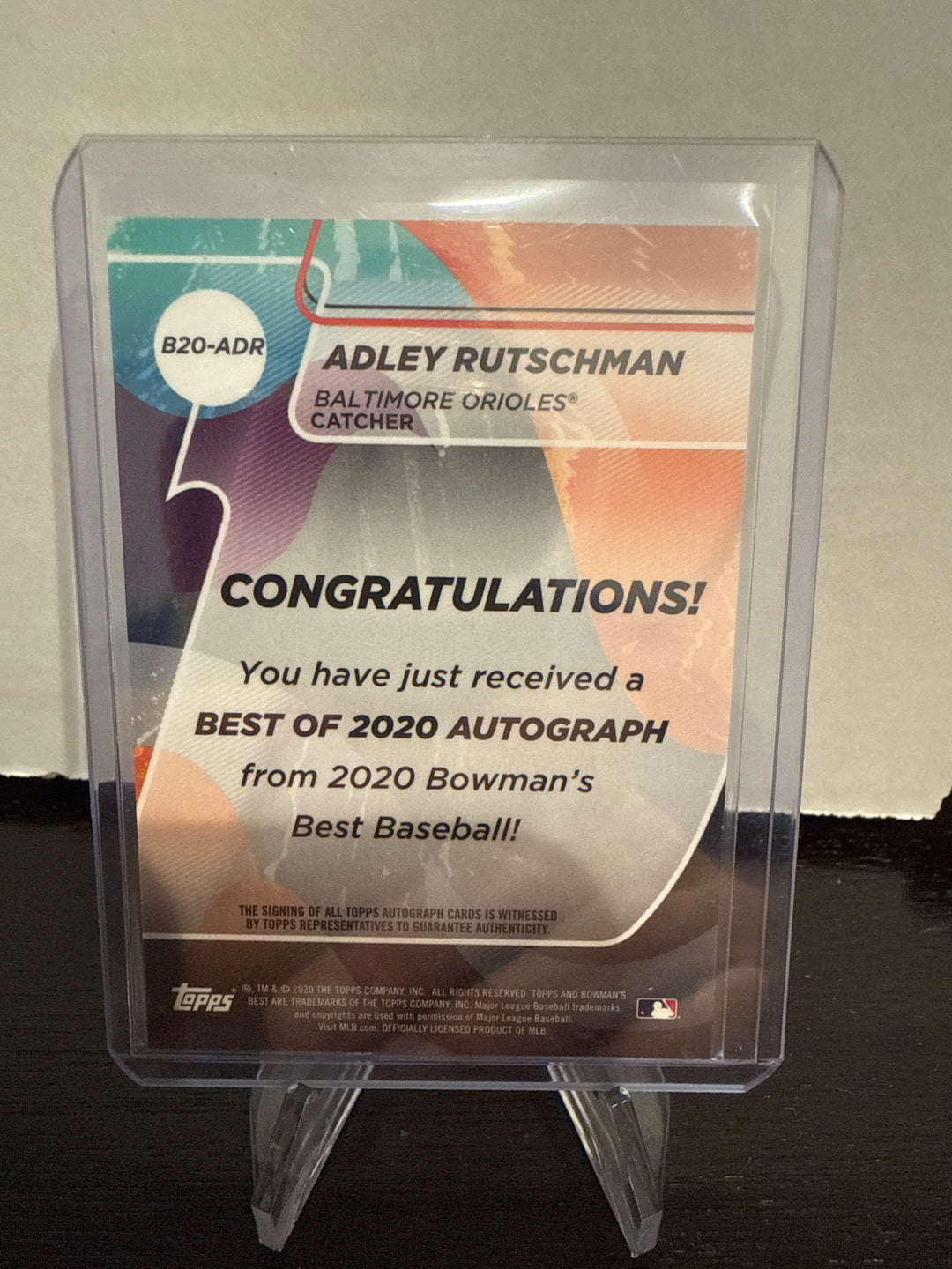 Adley Rutschman 2020 Bowman's Best Auto