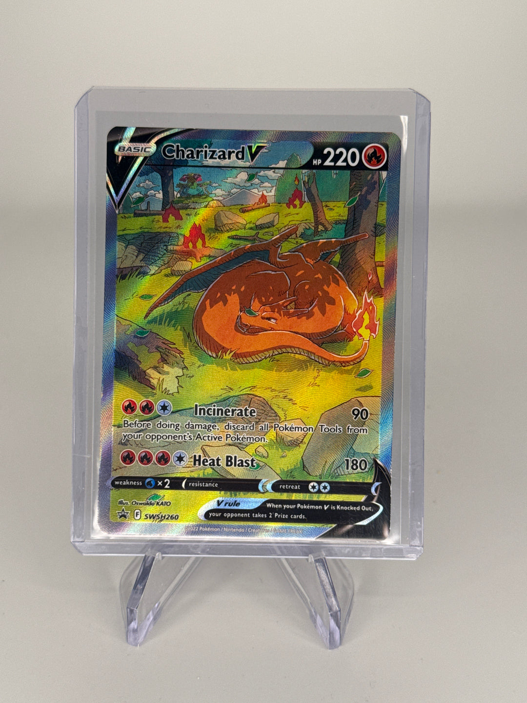 Pokemon TCG 2022 Charizard V Black Star Promo, SWSH260