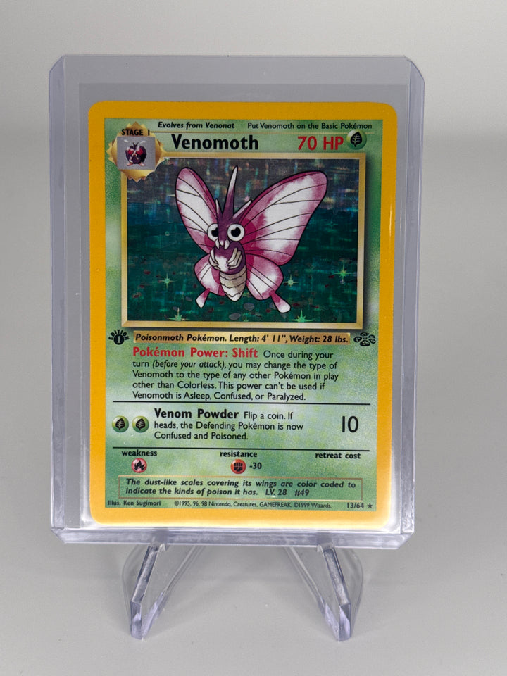 Pokemon TCG 1999 Venomoth 1st Edition Jungle Holo, 13/64