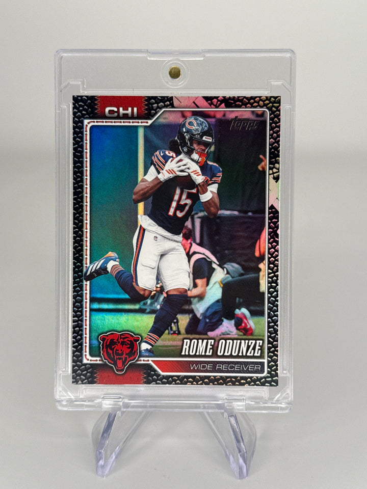 Rome Odunze 2026 Topps Flagship Black Football Foil, 06/10