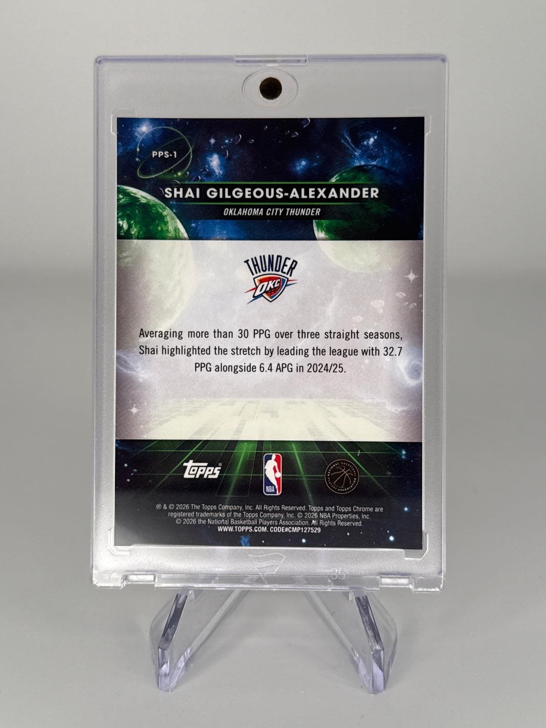 Shai Gilgeous-Alexander 2026 Topps Chrome Cosmic Planetary Pursuit Sun SSP Case Hit