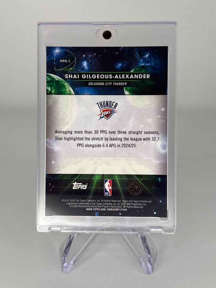 Shai Gilgeous-Alexander 2026 Topps Chrome Cosmic Planetary Pursuit Sun SSP Case Hit