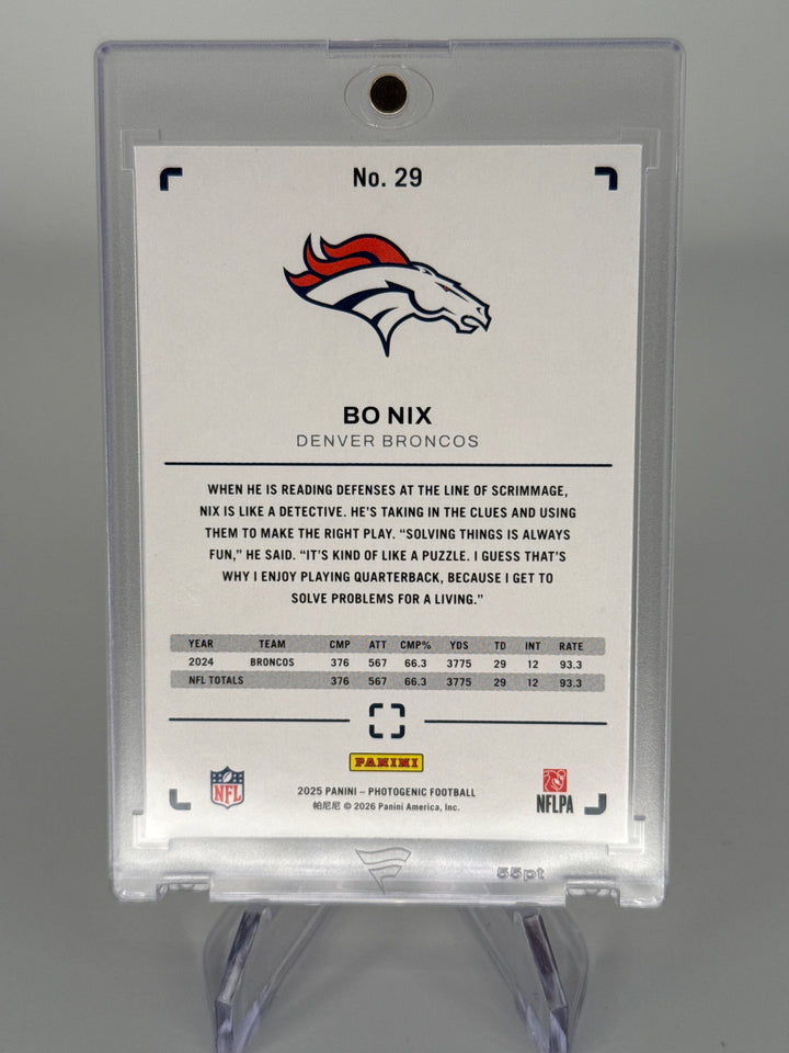Bo Nix 2025 Panini Photogenic Gold, 06/10