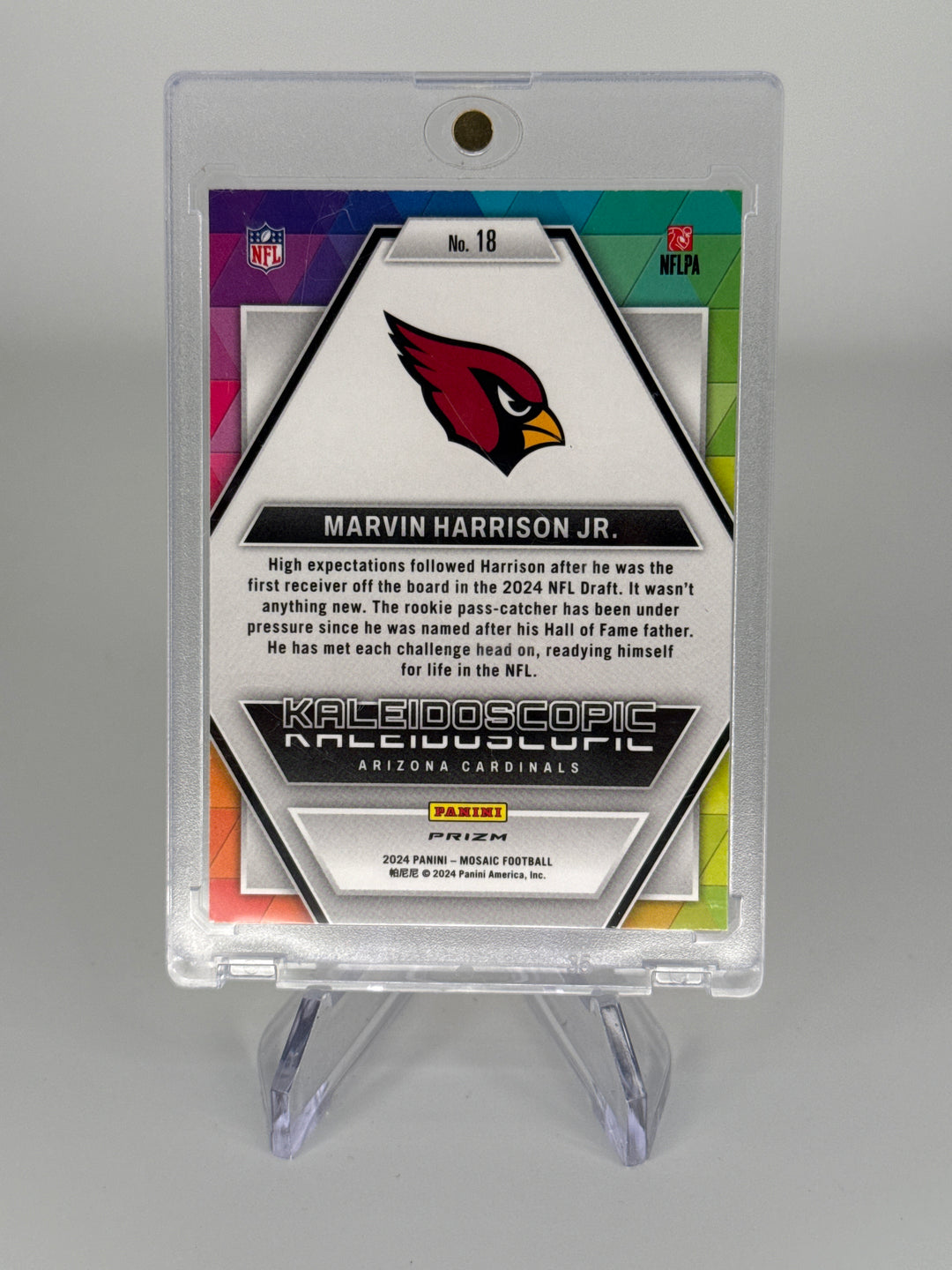 Marvin Harrison Jr. 2024 Panini Mosaic Kaleidoscopic SSP Case Hit Rookie