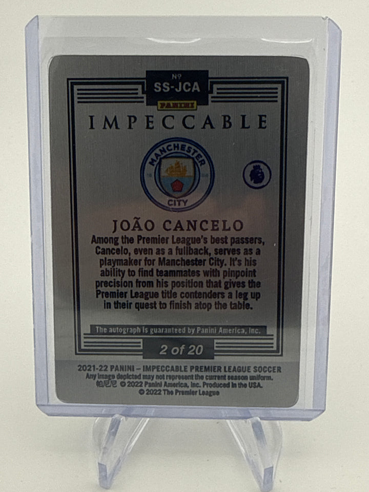 Joao Cancelo 2021-2022 Panini Impeccable Stainless Stars Auto, 02/20