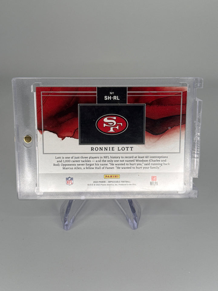 Ronnie Lott 2023 Panini Impeccable Silver Bar, 05/25