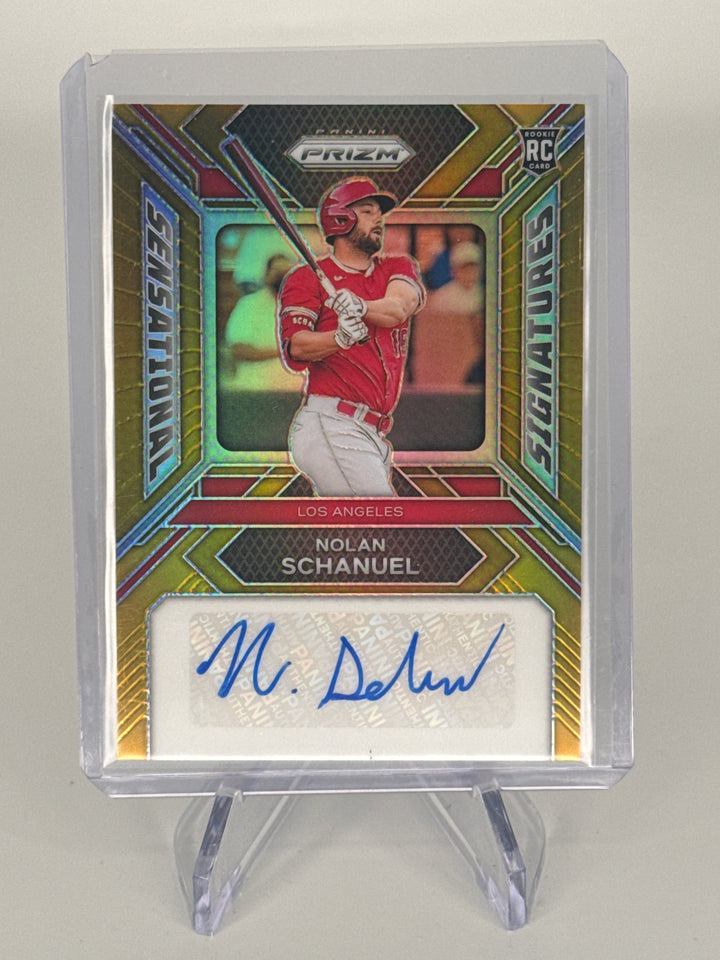 Nolan Schanuel 2024 Panini Prizm Sensational Signatures Gold Prizm Rookie Auto, 10/10