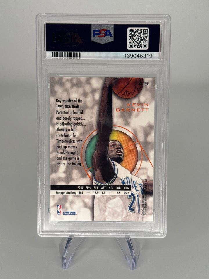 Kevin Garnett 1995 Skybox E-XL Rookie, PSA 9 Mint