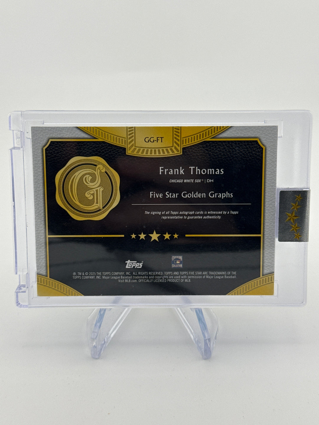 Frank Thomas 2025 Topps Five Star Golden Graphs Auto, 10/30