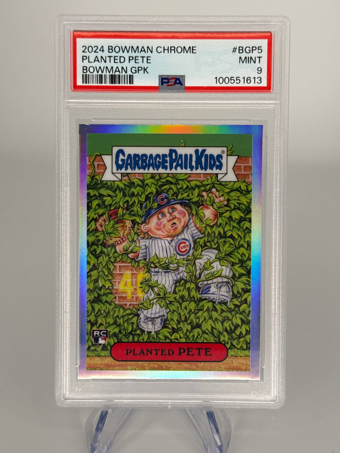 Pete Crow-Armstrong 2024 Bowman Chrome Mega Box Planted Pete Garbage Pail Kids SSP Case Hit Rookie, PSA 9 Mint
