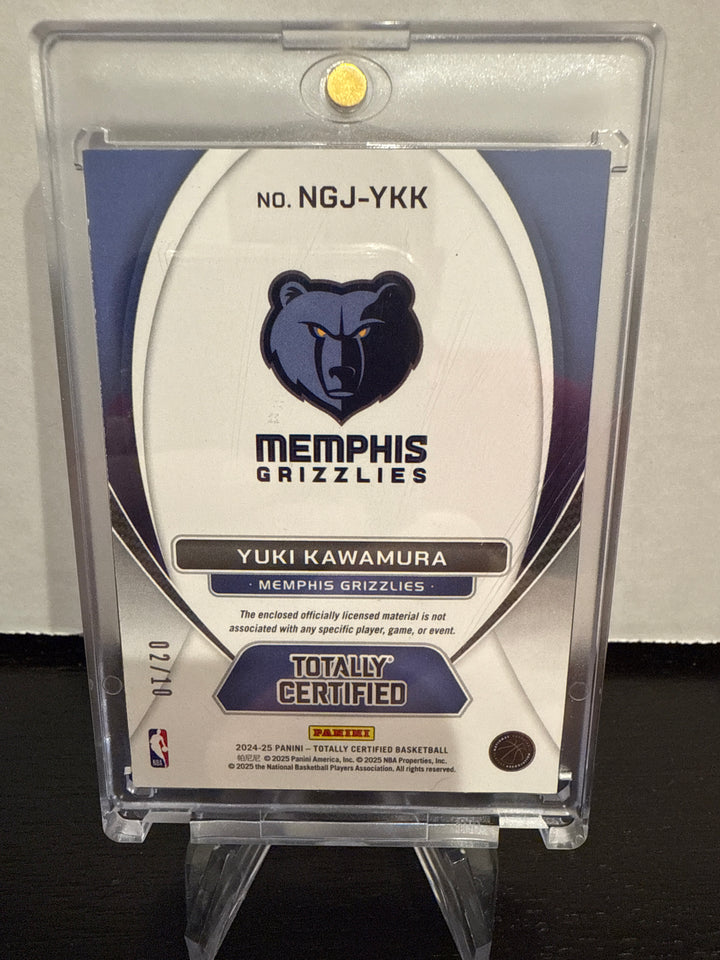 Yuki Kawamura 2024-2025 Panini Totally Certified New Generation Gold Rookie Relic, 02/10