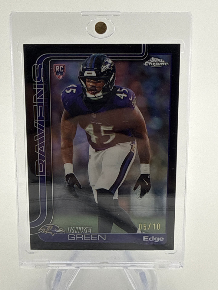 Mike Green 2025 Topps Chrome Black Refractor Rookie, 05/10