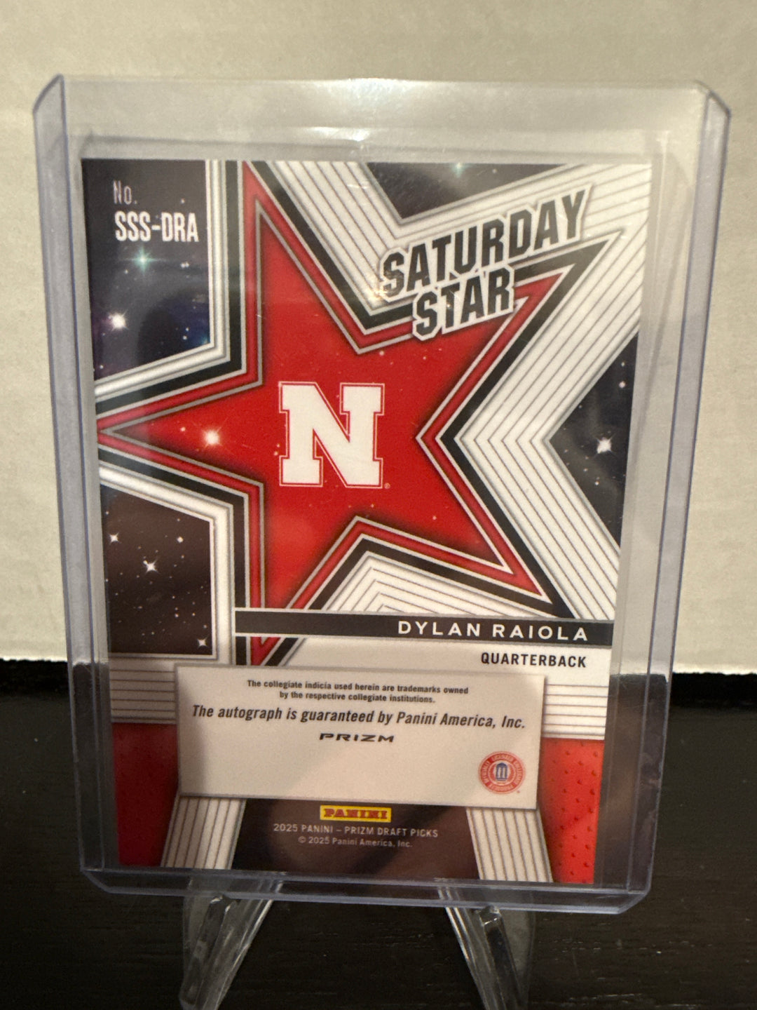 Dylan Raiola 2025 Panini Prizm Draft Picks Saturday Star Silver Rated Prospect Auto