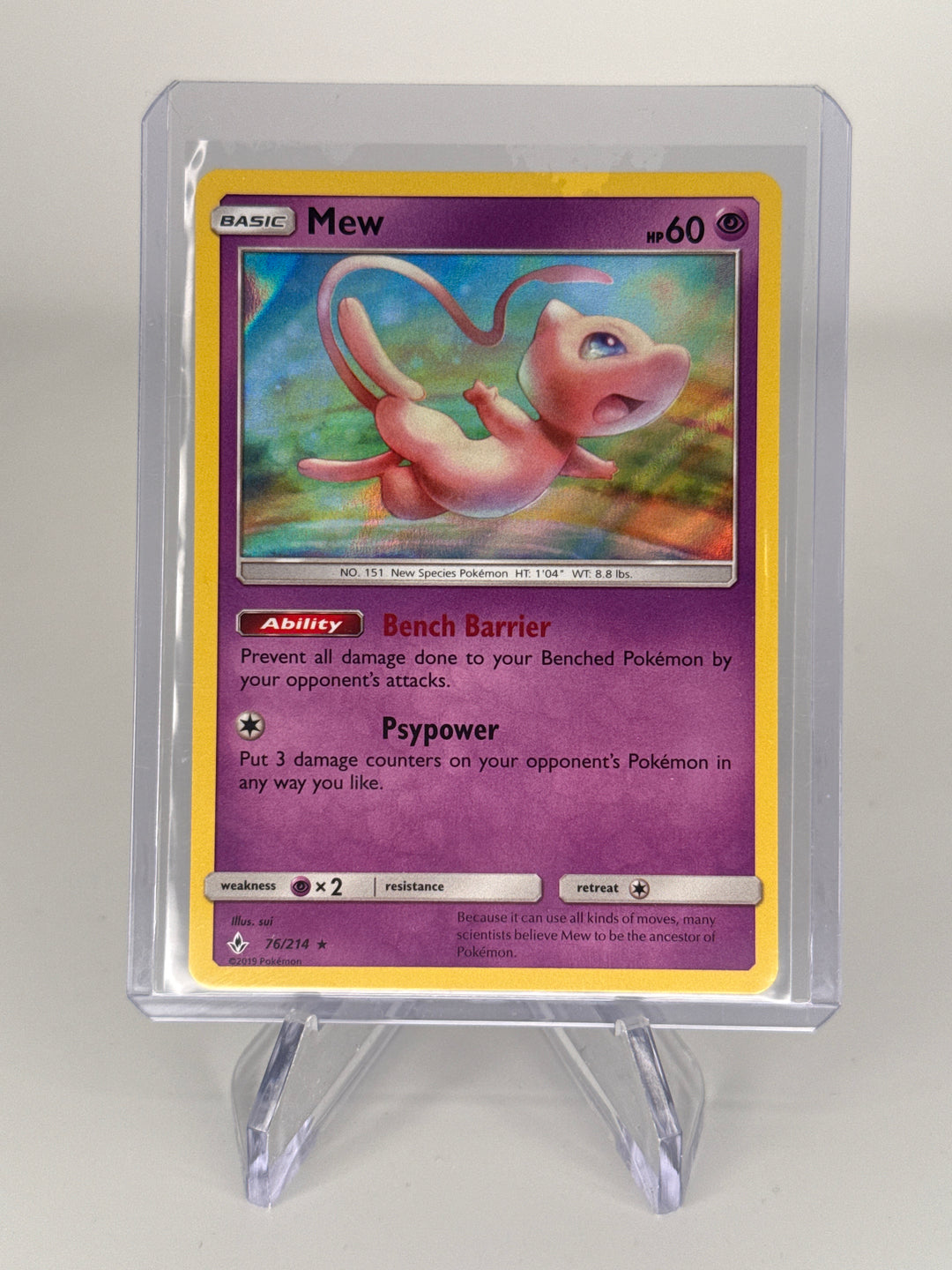 Pokemon TCG 2019 Mew Unbroken Bonds Holo, 76/214