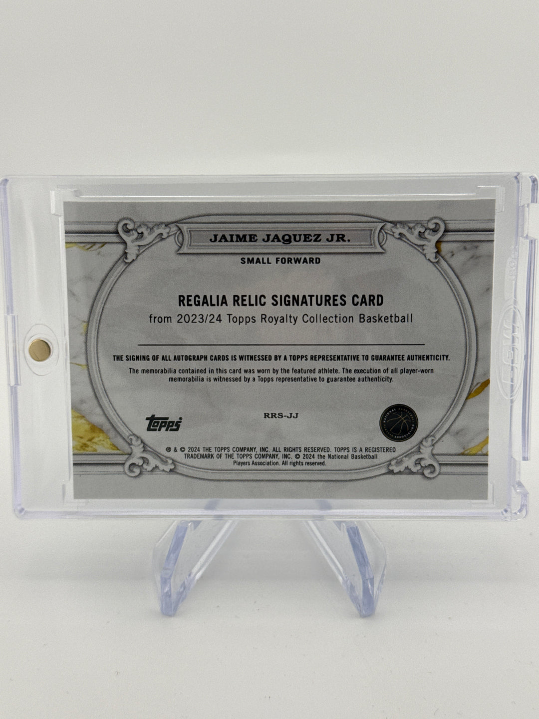 Jaime Jaquez Jr. 2024 Topps Royalty Rookie Dual Patch Auto Red, 4/5