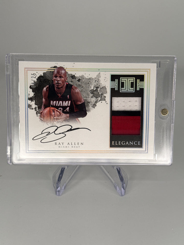 Ray Allen 2016-2017 Panini Impeccable Elegance Auto Relic, 08/25