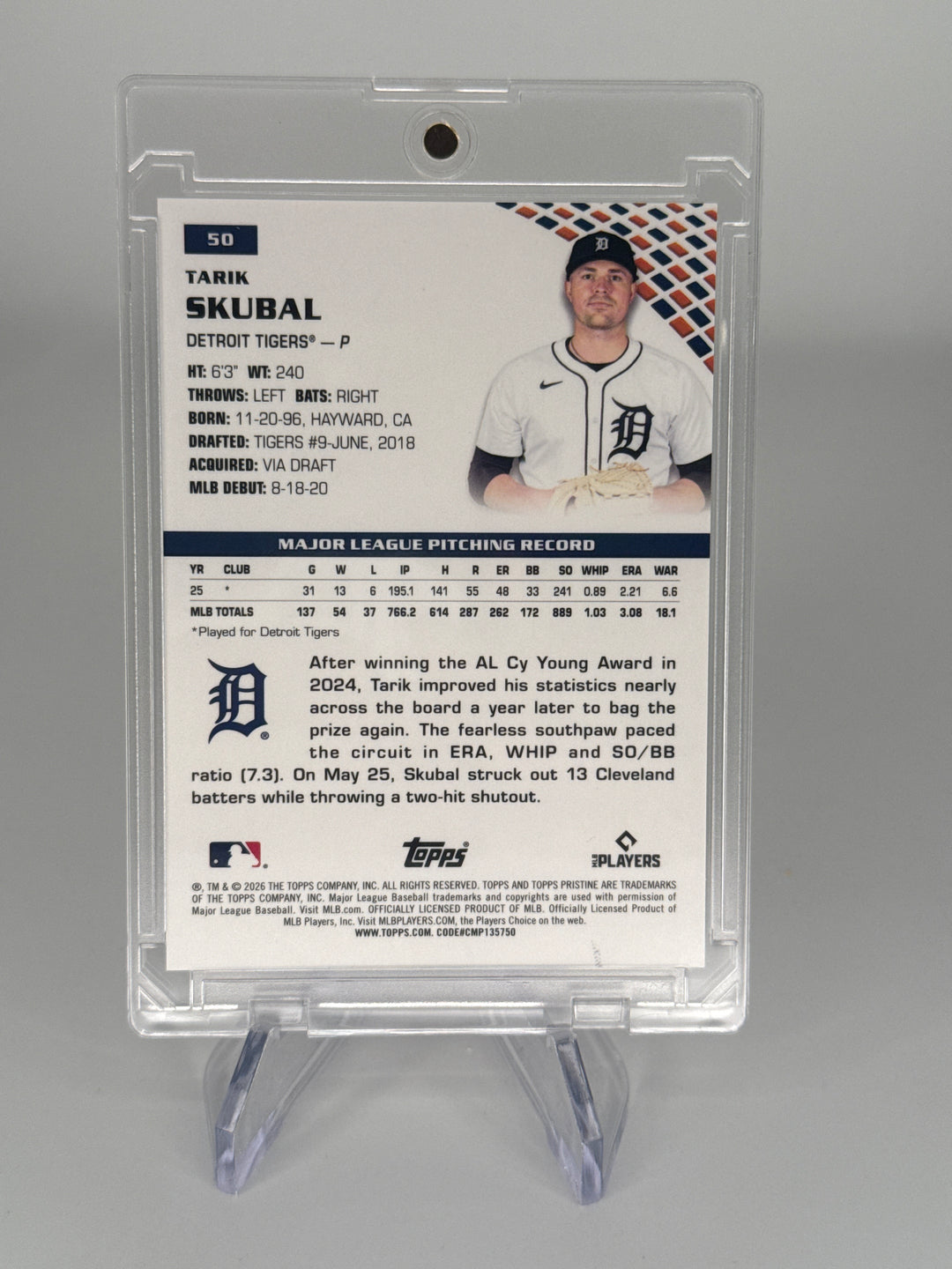 Tarik Skubal 2026 Topps Pristine Pink Refractor, 12/15