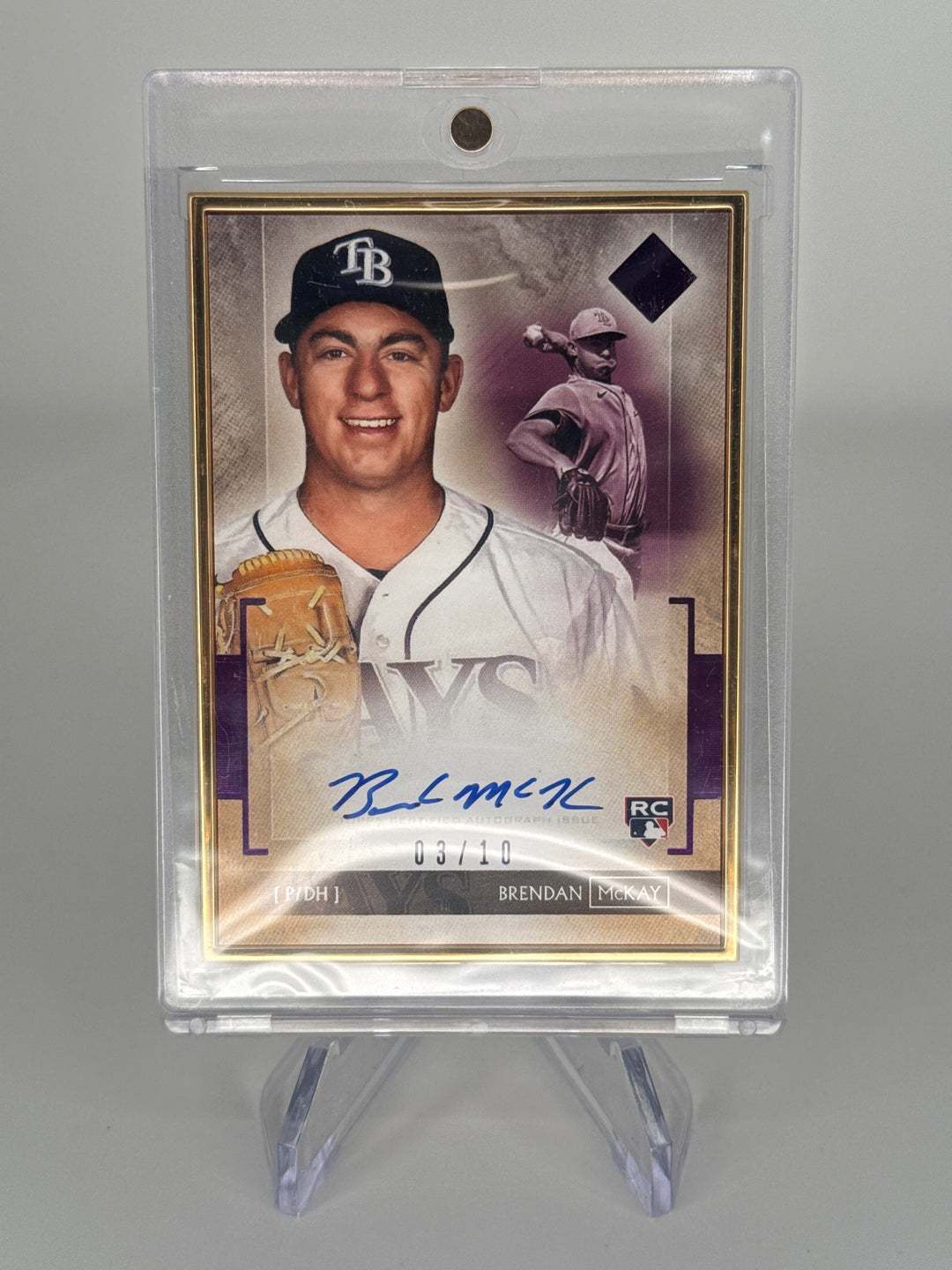 Brendan McKay 2020 Topps Transcendent Gold Frame Rookie Auto, 03/10