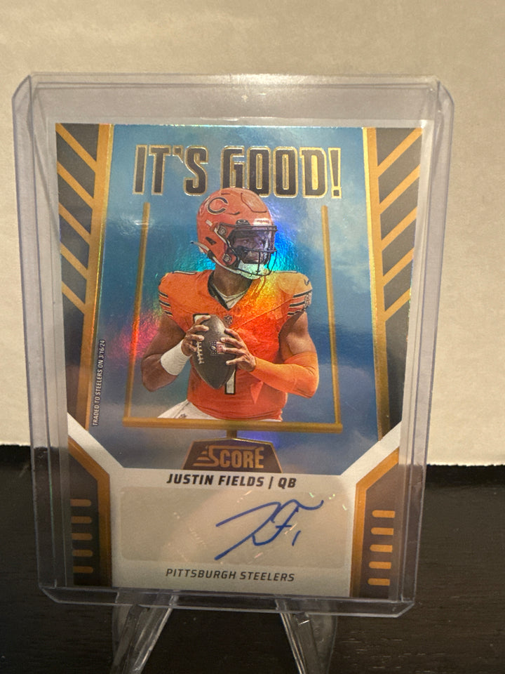 Justin Fields 2024 Panini Score It's Good Auto