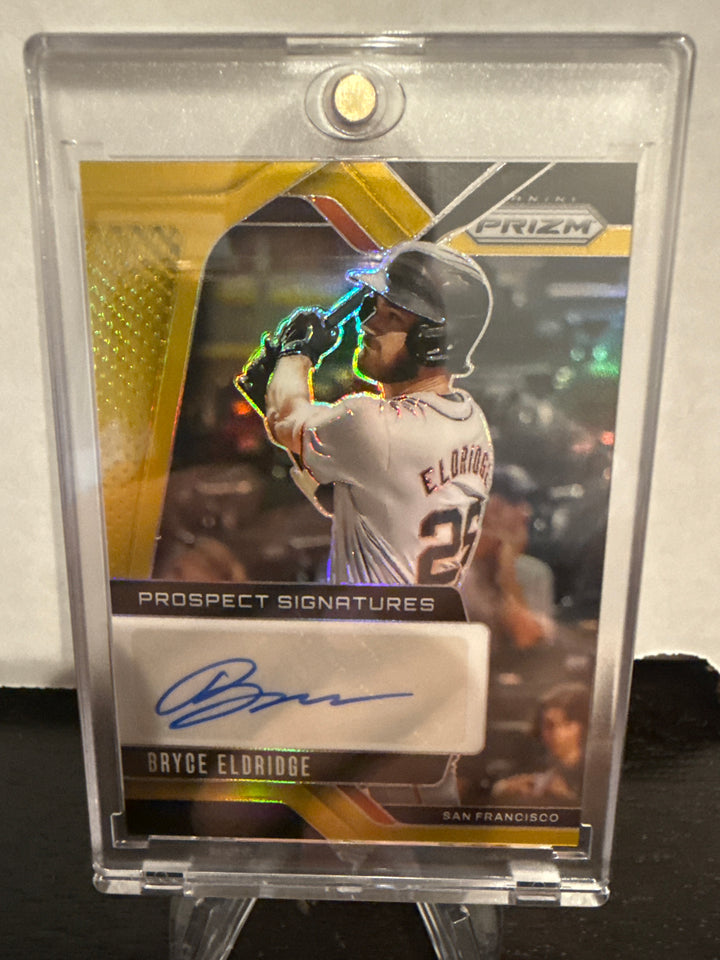 Bryce Eldridge 2025 Panini Prizm Gold Prospect Auto, 09/10